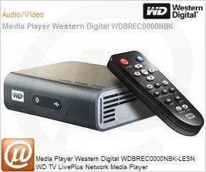 WDBREC0000NBK - Media Player Western Digital WDBREC0000NBK-LESN WD TV LivePlus Network Media Player